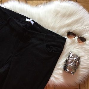 LOFT Black Sateen Leggings